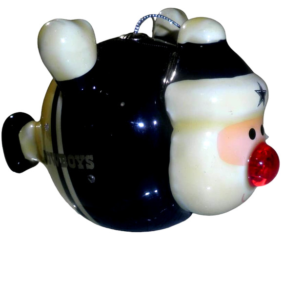 Dallas Cowboys NFL Licensed LED Santa and Snowman Christmas Ornaments - Picture 5 of 11